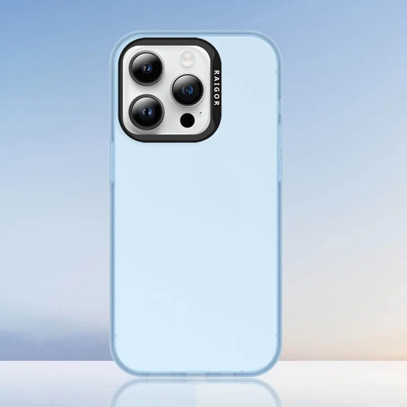 RAIGOR INVERSE Rock Series For iPhone 15 Pro Max Phone Case TPU+PC Protective IMD Cover - Blue