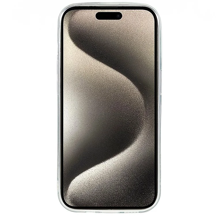 Für iPhone 15 Pro Max TPU-Hülle Starry Sky Sparkle Epoxy Protective Phone Back Cover - Grün
