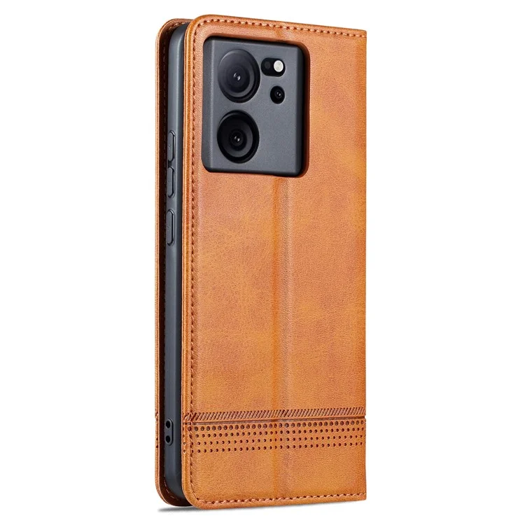 AZNS для Xiaomi 13T / 13T Pro / Redmi K60 Ultra Чехол-бумажник Мобильный телефон Обложка - коричневый