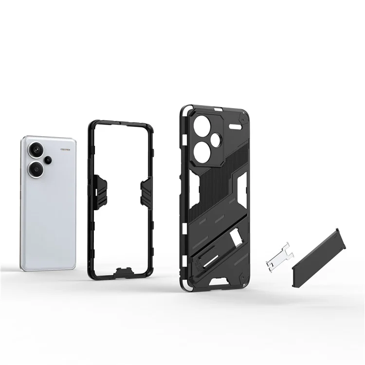 Чехол для Xiaomi Redmi Note 13 Pro+ 5G - белый, противоударный, с подставкой, из ПК+ТПУ