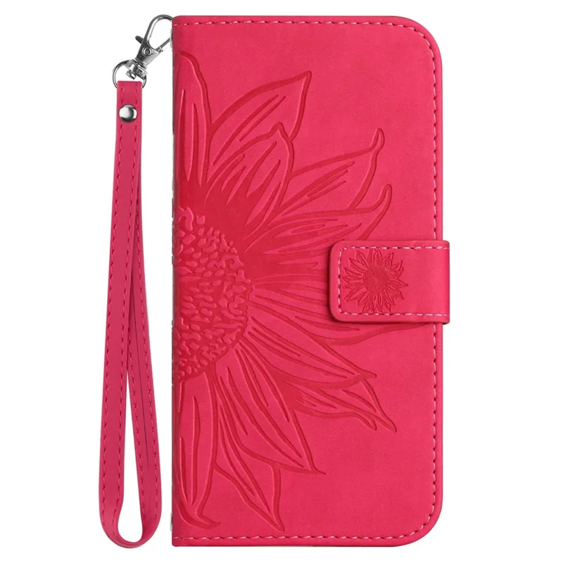 Чехол из искусственной кожи для Samsung Galaxy S24 Ultra с ремешком на запястье - Розовый