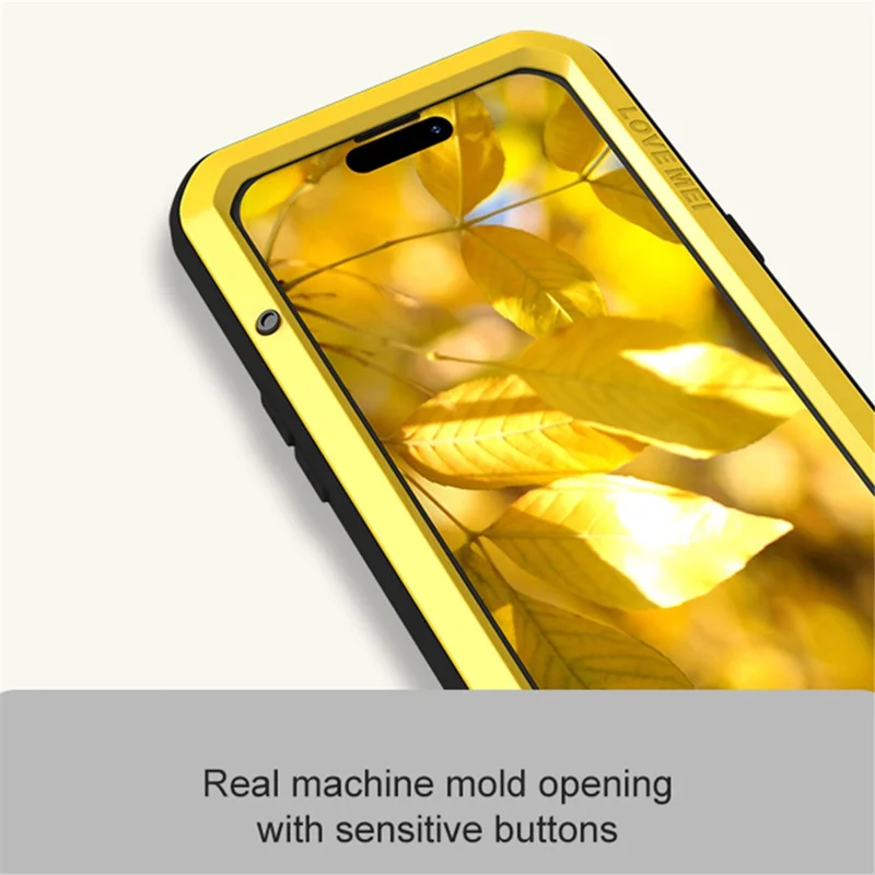 LOVE MEI For iPhone 15 Case with Tempered Glass Screen Protector Phone Cover - Green