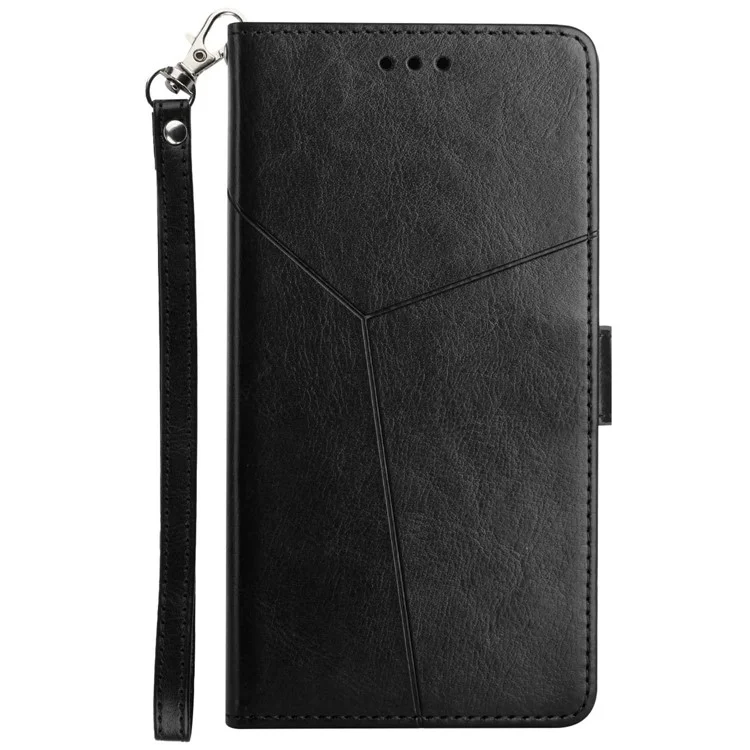 Футляр для Samsung Galaxy S24, имприлированный флипкейс из кожи - черный