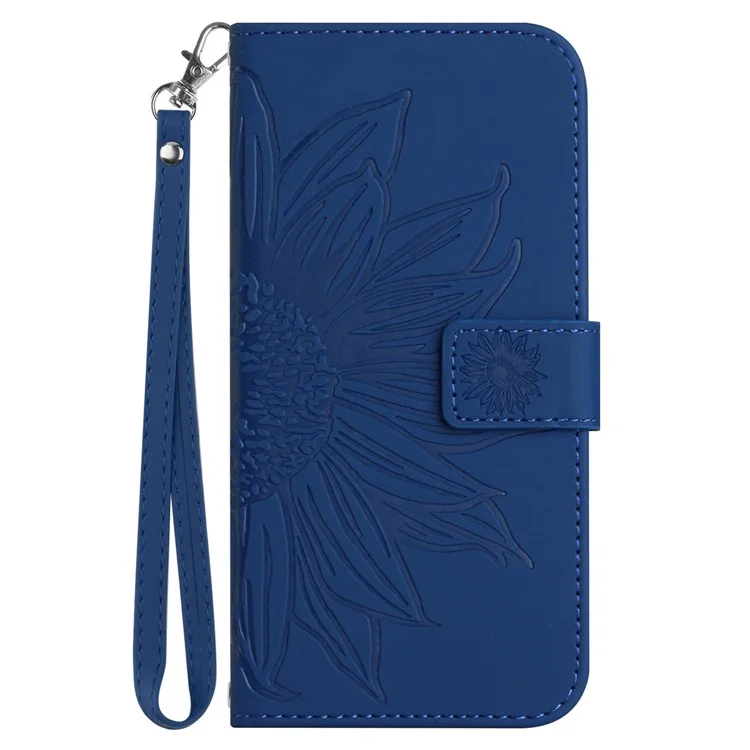 HT04 für Samsung Galaxy A15 4G Cover Skin-touch PU Lederhülle - Saphir