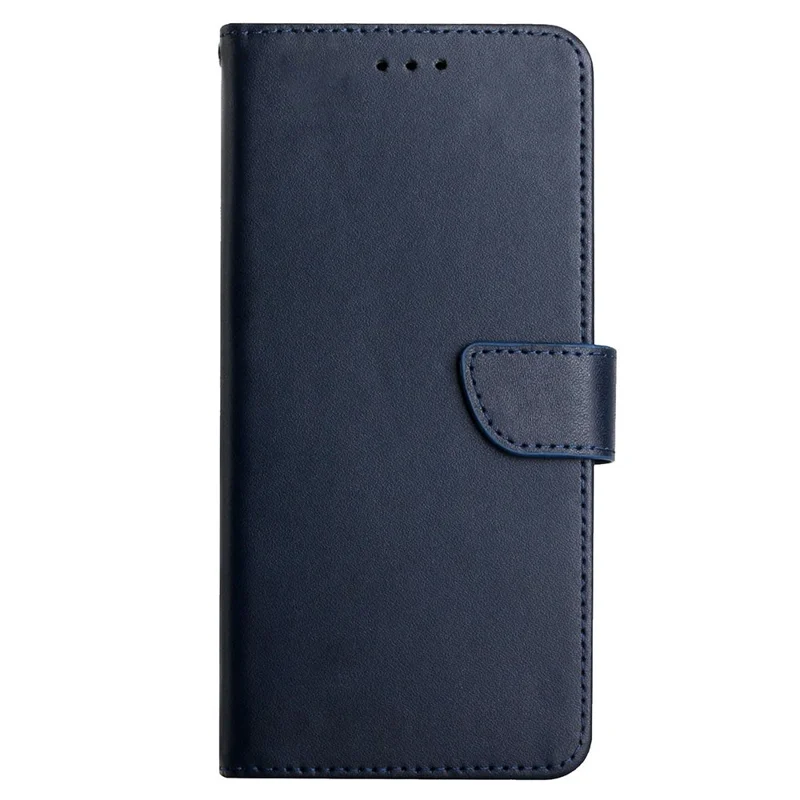 HT02 For Samsung Galaxy A15 4G Case Wallet Genuine Cow Leather Phone Cover - Blue