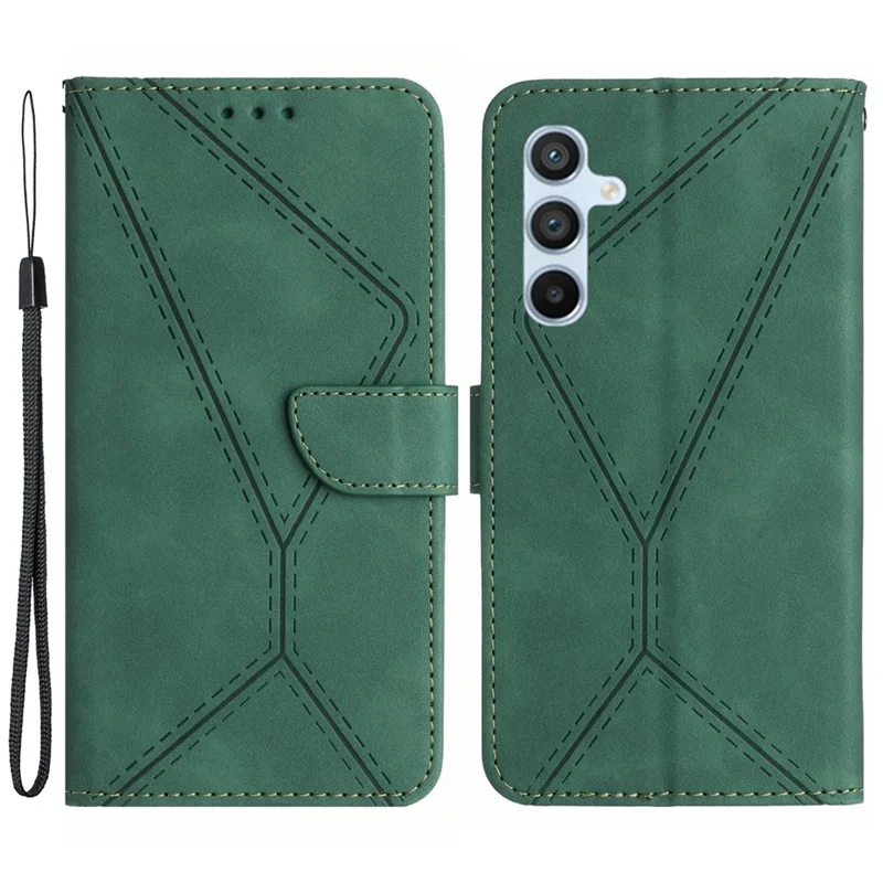 HT05 Für Samsung Galaxy S24+ Case Skin-touch Wallet Ledertelefon-Cover - Grün