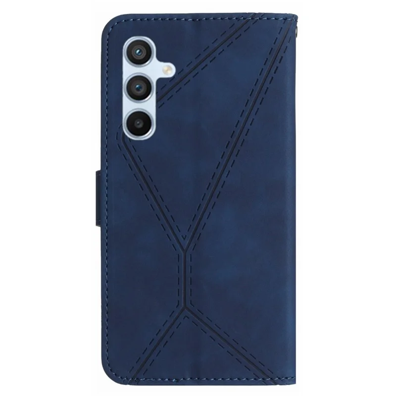HT05 For Samsung Galaxy S24+ Case Skin-touch Wallet Leather Phone Cover - Blue