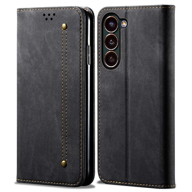 For Samsung Galaxy S24 Case Slim-Fit Phone Shell Wallet PU Leather Cell Phone Cover - Black