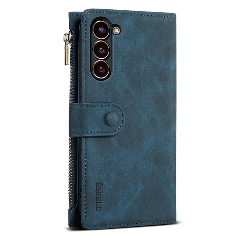 ESEBLE Star Series For Samsung Galaxy S24+ Case Zipper Pocket Wallet Leather Phone Cover - Blue