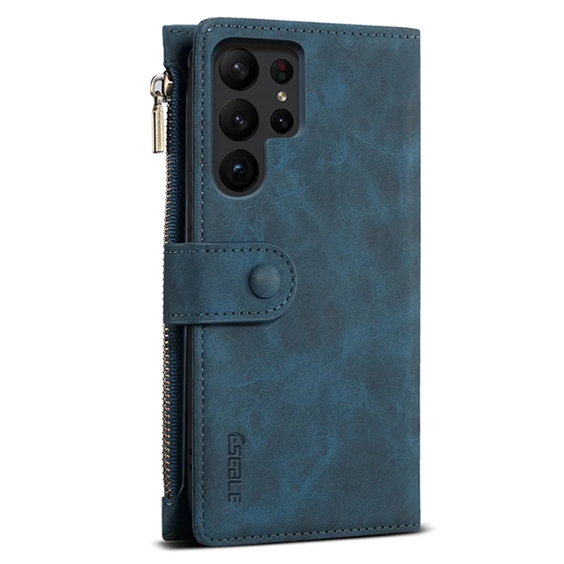 ESEBLE Star Series For Samsung Galaxy S24 Ultra Case Anti-drop Wallet Leather Phone Cover - Azul