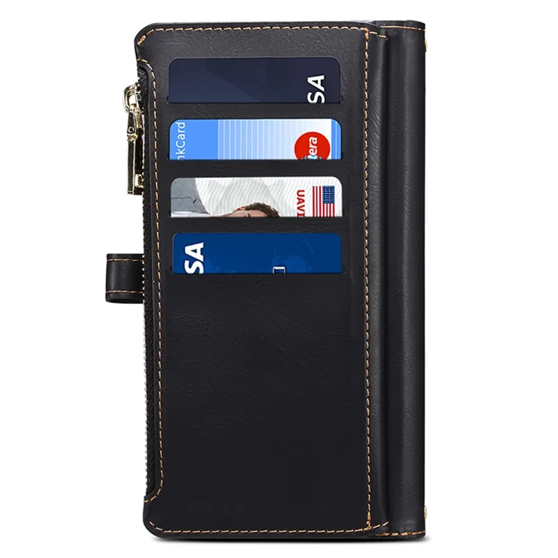 ESEBLE For Samsung Galaxy S24 Ultra Cover RFID Blocking Leather Phone Stand Case - Black