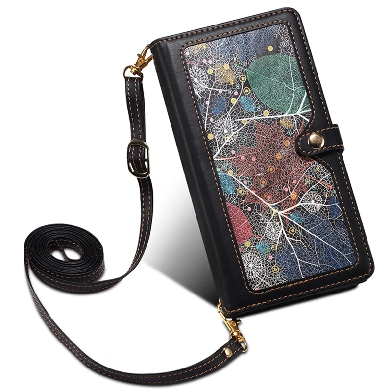 ESEBLE For Samsung Galaxy S24 Ultra Cover RFID Blocking Leather Phone Stand Case - Black