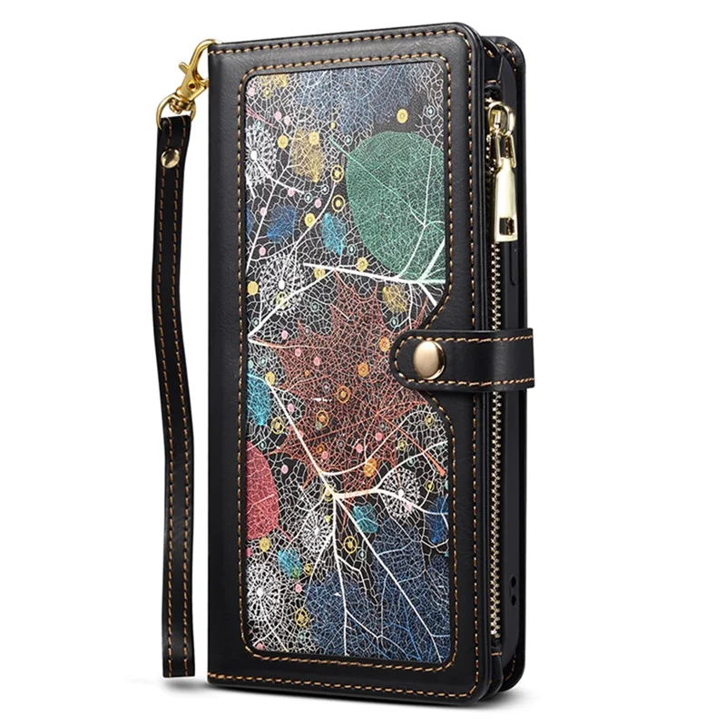 ESEBLE For Samsung Galaxy S24 Ultra Cover RFID Blocking Leather Phone Stand Case - Black