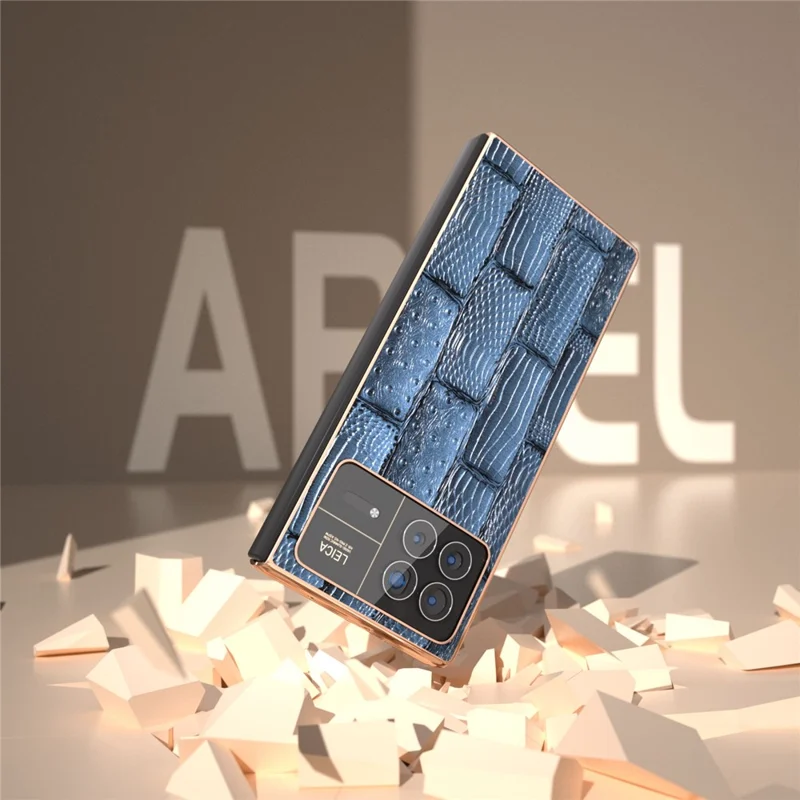 For Xiaomi Mix Fold 3 5G Case Electroplated Mahjong Texture Non-Slip Phone Cover - Blue