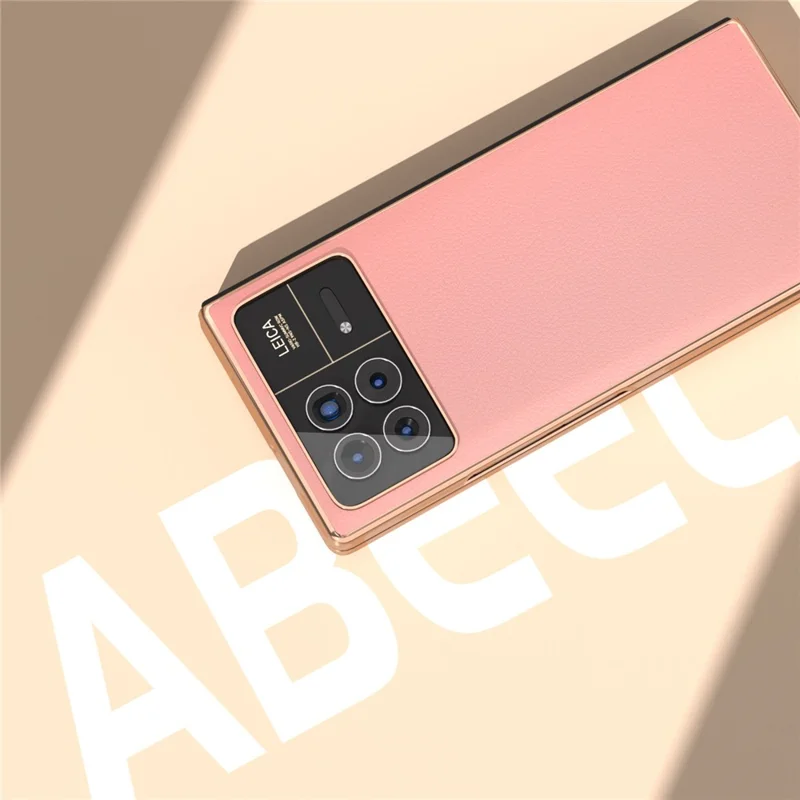 For Xiaomi Mix Fold 3 5G Case Genuine Cow Leather+PC Anti Drop Phone Cover - Pink