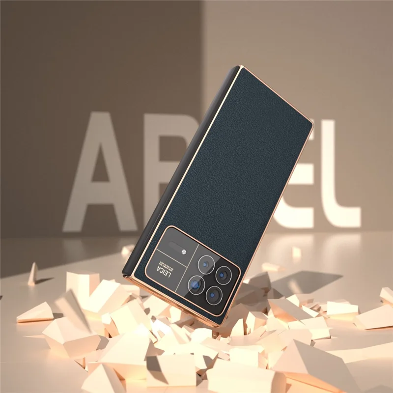 Per Xiaomi Mix Fold 3 5G Case Genuine Cow Leather+PC Anti Drop Phone Cover - Verde