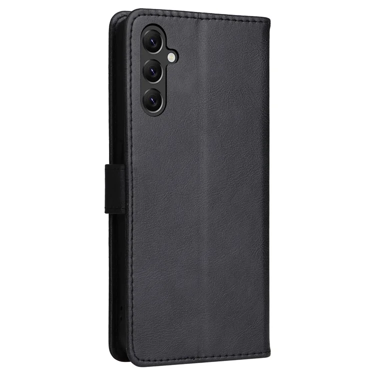 KT Leather Series-2 Para Samsung Galaxy A05s 4G Capa Carteira de Couro PU Capa de Telefone Móvel - Preto