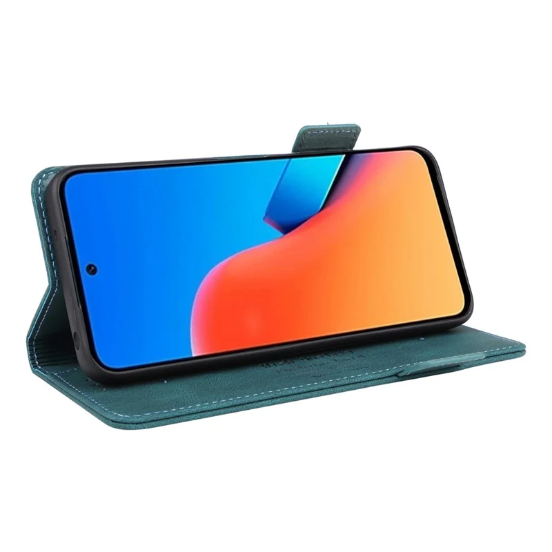 Чехол для Xiaomi Redmi 12 4G / 5G (Global) с декоративной фурнитурой, из искусственной кожи PU, с отделением для денег и карт - Синий