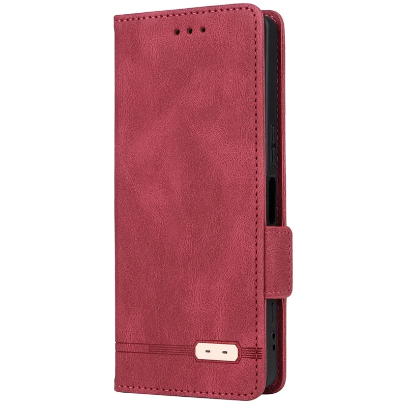 Para Sony Xperia 5 V Case Hardware Decor PU Leather Stand Phone Cover - Rose
