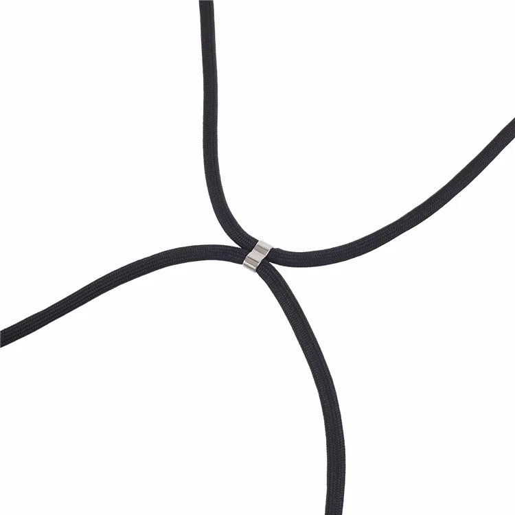 Para Xiaomi 13T / 13T Pro / Redmi K60 Ultra Case Soft Fiber Lining Rubberized TPU Cover with Long Lanyard - Preto