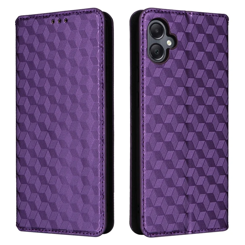For Samsung Galaxy A05 4G Case Magnetic Closing PU Leather Stand Cover - Purple