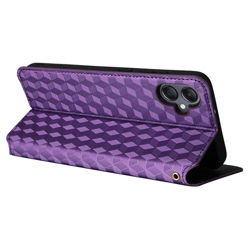 For Samsung Galaxy A05 4G Case Magnetic Closing PU Leather Stand Cover - Purple