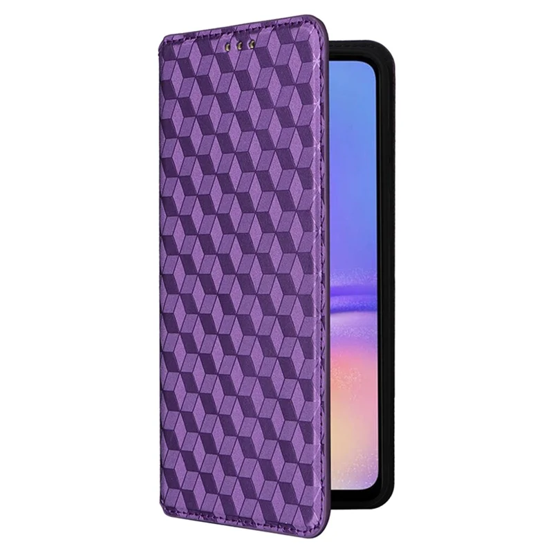 For Samsung Galaxy A05 4G Case Magnetic Closing PU Leather Stand Cover - Purple