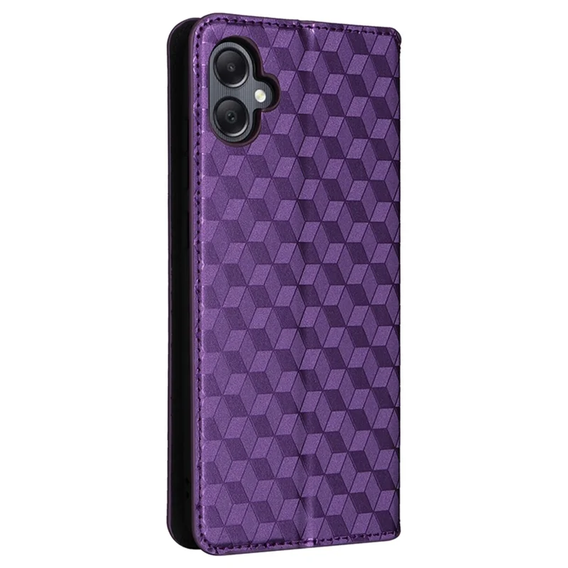 For Samsung Galaxy A05 4G Case Magnetic Closing PU Leather Stand Cover - Purple