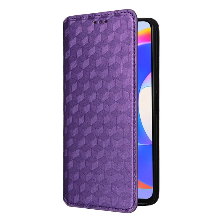 For Honor X5 Plus / Play 40C 5G Funda Completamente Envuelta de Cuero PU con Soporte - Púrpura