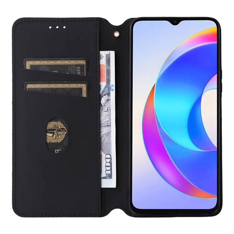 Funda para For Honor X5 Plus / Play 40C 5G - Cubierta de piel sintética con soporte - Negro