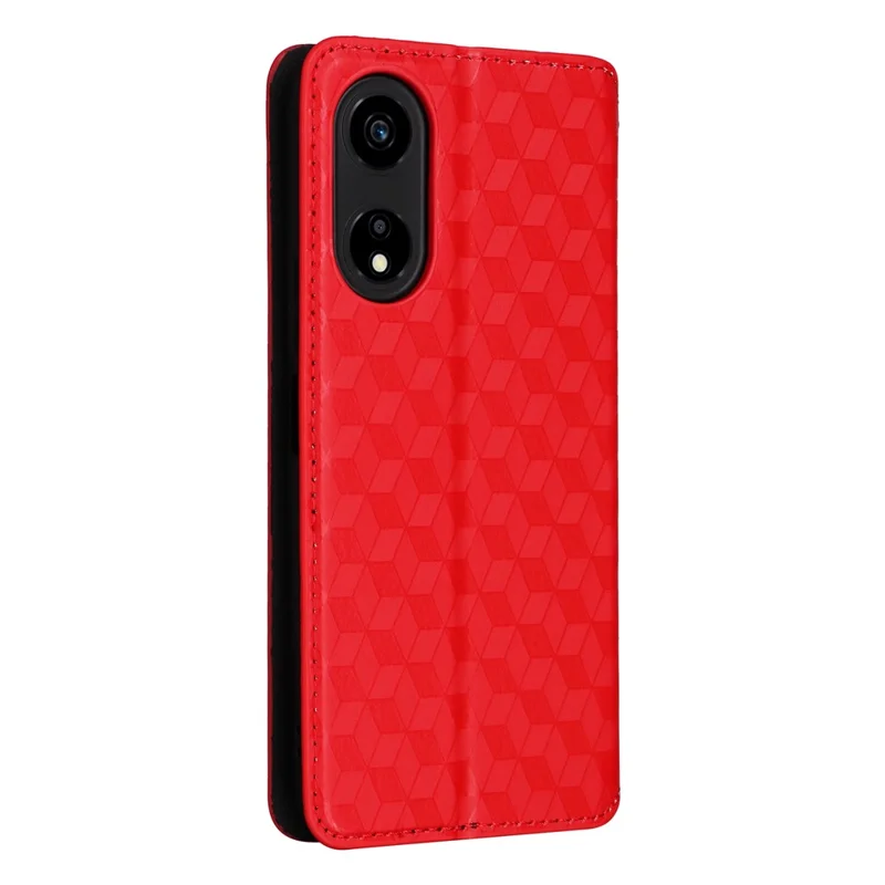 For Honor X5 Plus / Play 40C 5G Case Fully Wrapped PU Leather Stand Cover - Red