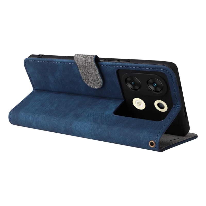For Infinix Zero 30 5G / X6731 Case RFID Blocking Mobile Phone Leather Cover with Strap - Blue