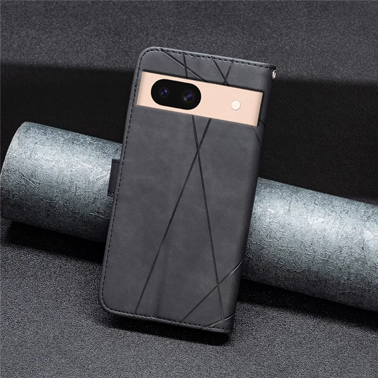 BINFEN COLOR BF05 Per Google Pixel 8a Case Phone Wallet Cover Guscio in Pelle PU - Nero