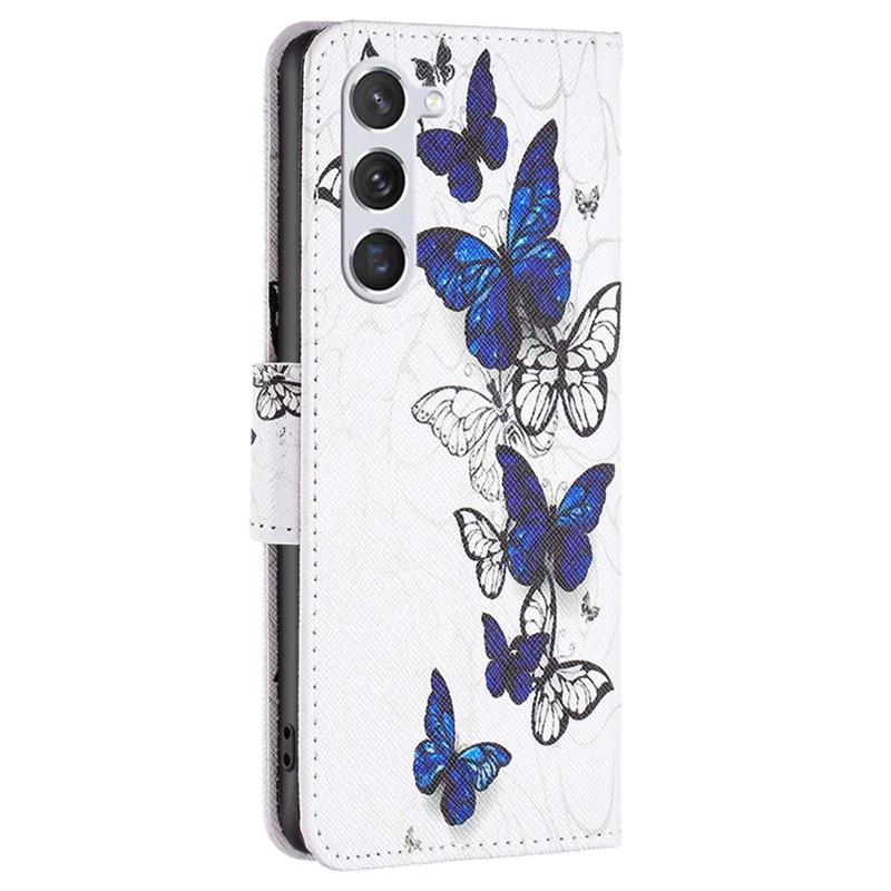 Capa Carteira para Telemóvel com Impressão de Padrão para Samsung Galaxy S25 / S24 - Borboletas