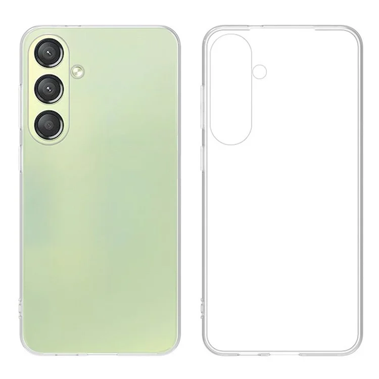 Para Samsung Galaxy S24 Case Flexible TPU Clear Anti-Scratch Phone Cover (Big Rear Lens Hole)