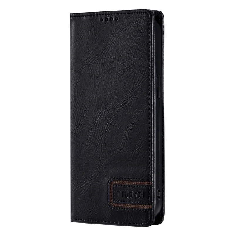 TTUDRCH Style 007 For Samsung Galaxy S24+ Case PU Leather RFID Blocking Phone Cover - Black