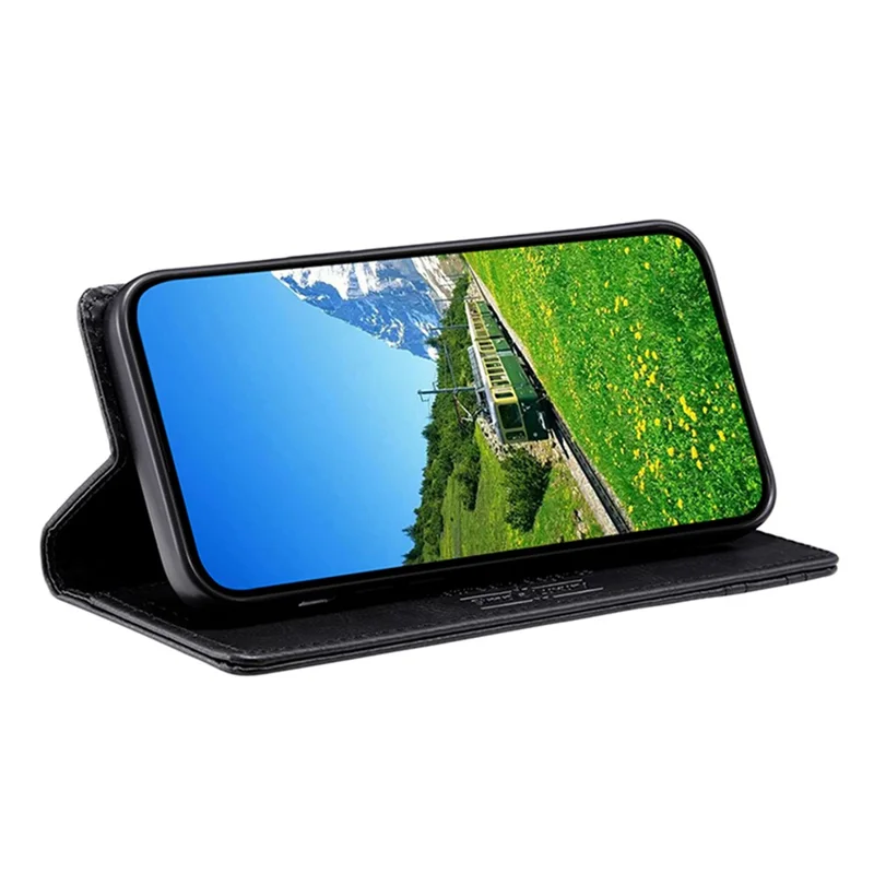 TTUDRCH Style 007 For Samsung Galaxy S24+ Case PU Leather RFID Blocking Phone Cover - Black