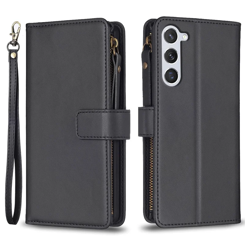 BF Style-19 для чехла Samsung Galaxy S25 / S24 из искусственной кожи с откидной подставкой - черный