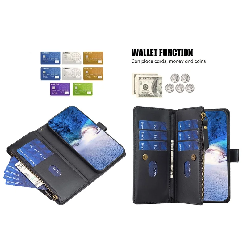 BF Style-19 для чехла Samsung Galaxy S25 / S24 из искусственной кожи с откидной подставкой - черный