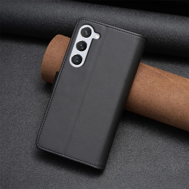 BF Style-19 для чехла Samsung Galaxy S25 / S24 из искусственной кожи с откидной подставкой - черный