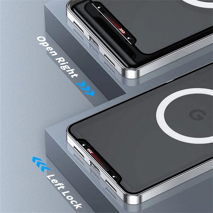 For Google Pixel 8 Pro Case Lens Protection Matte Phone Cover Compatible with MagSafe - Silver
