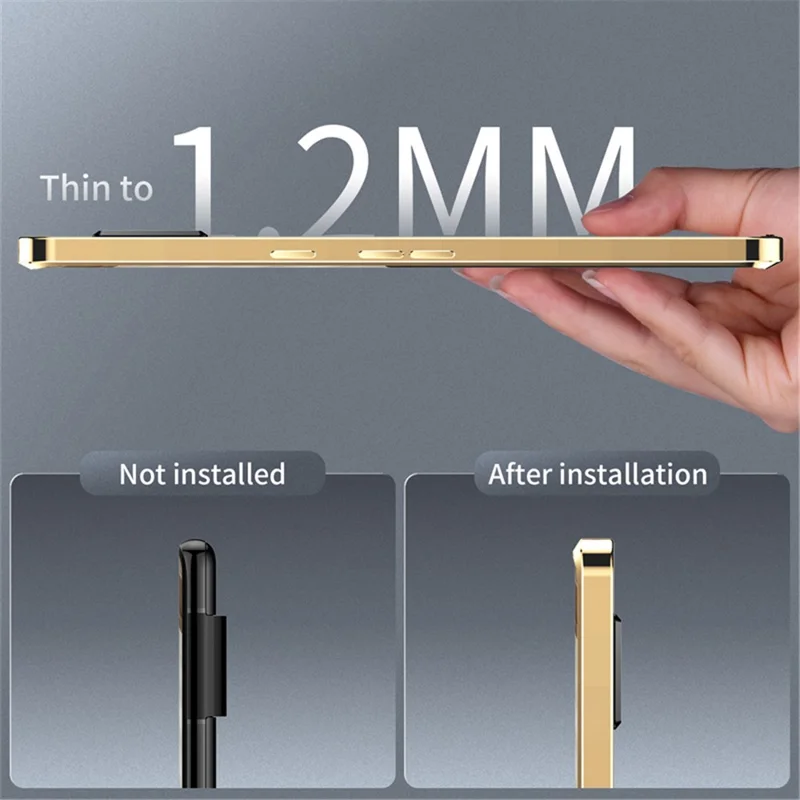 For Google Pixel 8 Case Metal Frame Magnetic Cover Magnetic Case - Gold