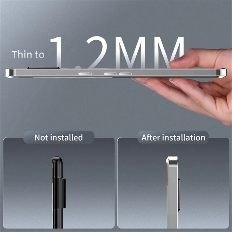 For Google Pixel 8 Case Metal Frame Magnetic Cover Magnetic Case - Silver