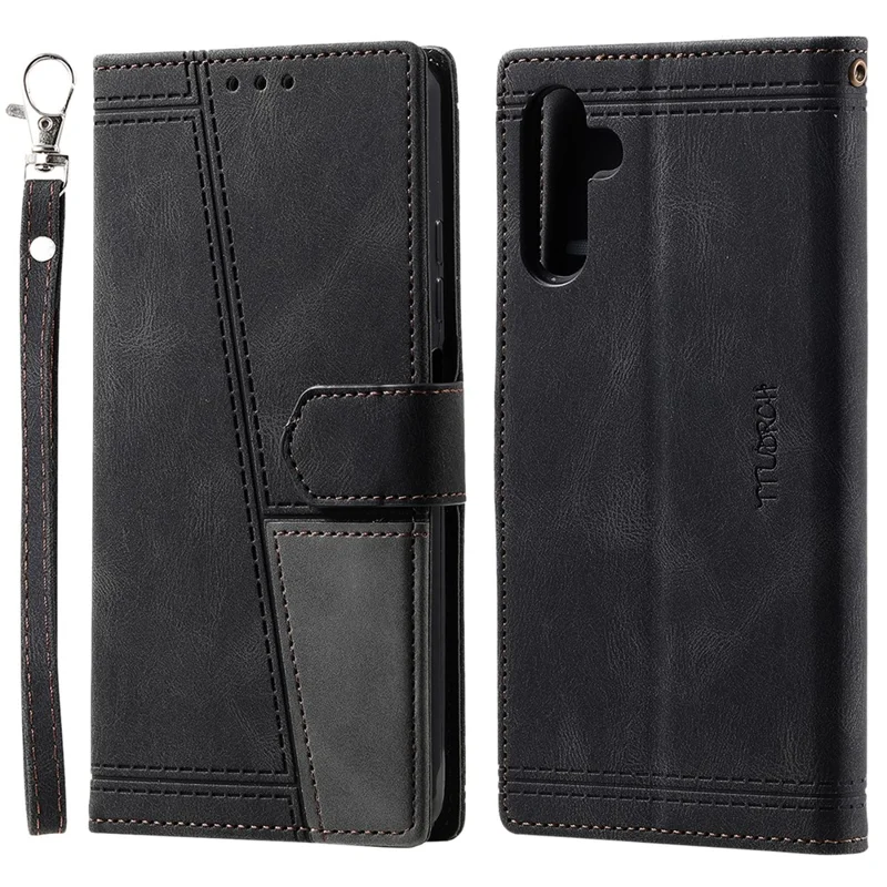 Capa TTUDRCH Style 004 para Samsung Galaxy S24+ Carteira com Bloqueio RFID de Couro - Preta