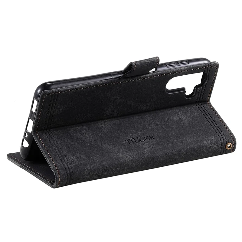 Capa TTUDRCH Style 004 para Samsung Galaxy S24+ Carteira com Bloqueio RFID de Couro - Preta