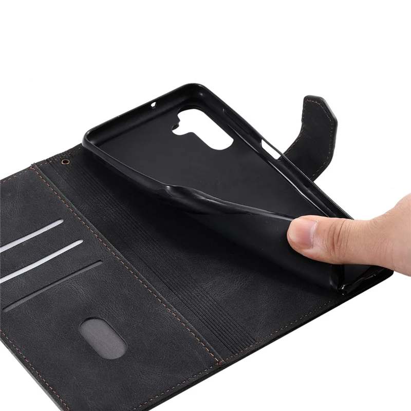 Capa TTUDRCH Style 004 para Samsung Galaxy S24+ Carteira com Bloqueio RFID de Couro - Preta