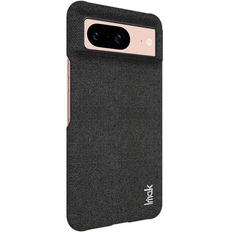 IMAK Ruiyi Series for Google Pixel 8 Case Cloth Texture Bump Proof PU Leather + PC Cell Phone Cover - Black