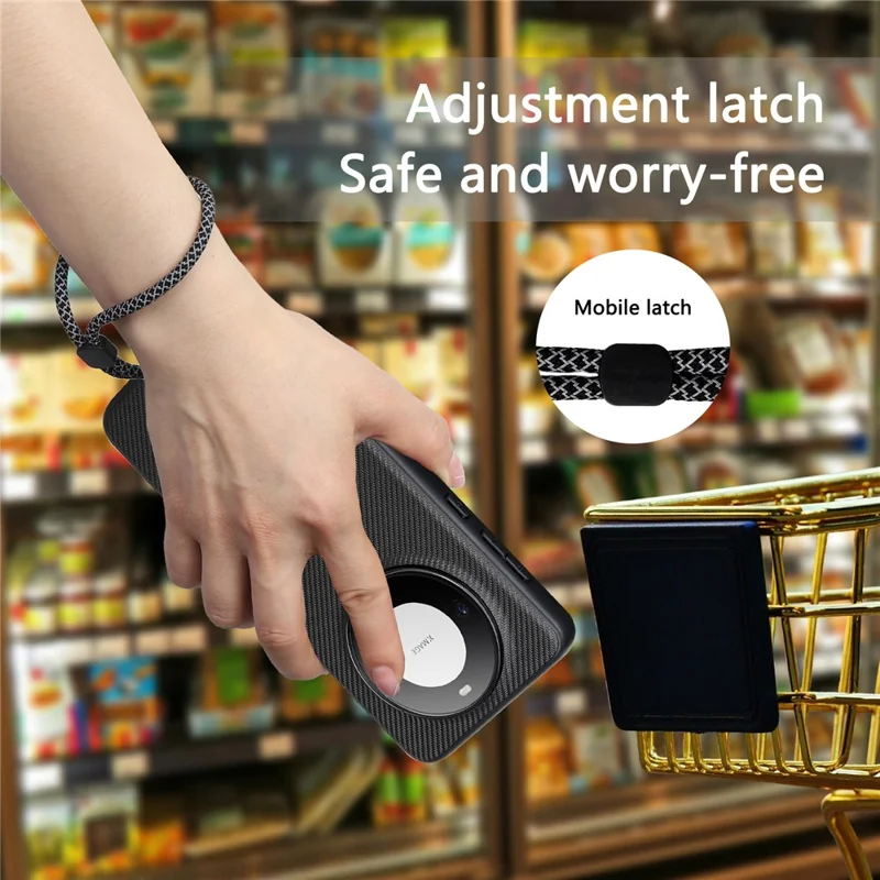 VILI TC Series for Huawei Mate 60 Case PU Leather Coated TPU Phone Cover with Strap