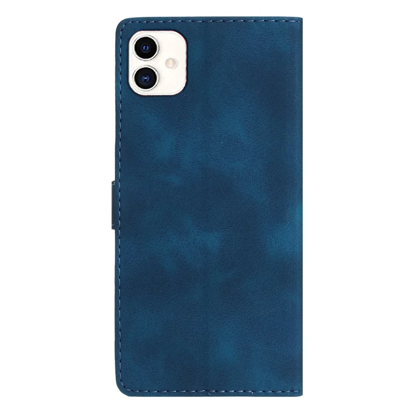 For Samsung Galaxy A05 4G Case PU Leather Stand Cover Magnetic Phone Shell Imprinted Wallet - Blue