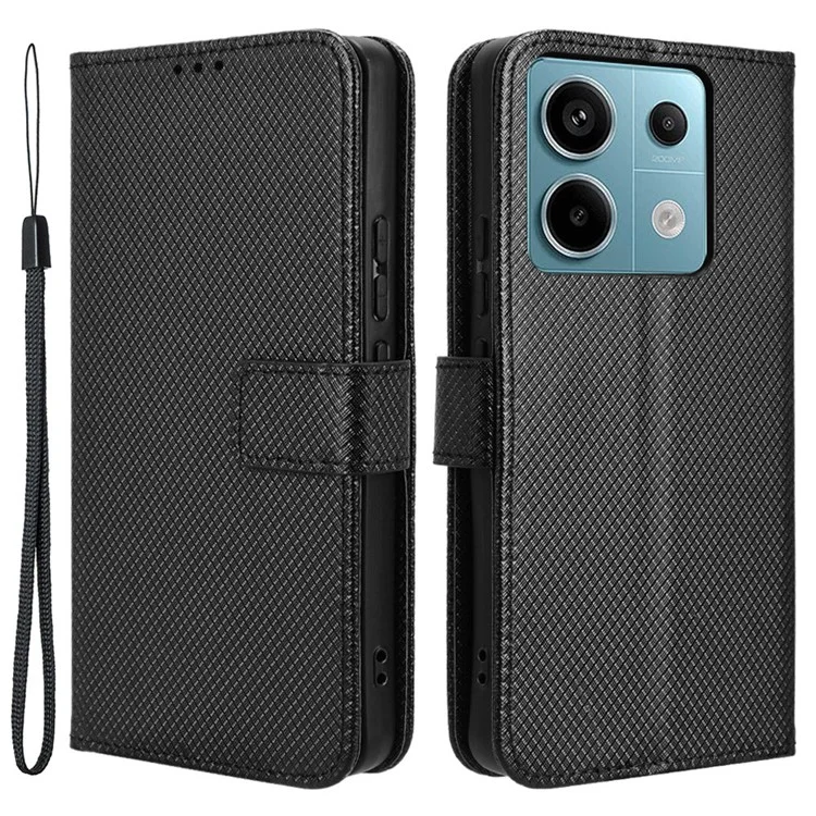Para Xiaomi Redmi Note 13 Pro 5G / Poco X6 5G Funda para Teléfono Carcasa Antirasguños Shell Magnética de Cuero de PU Funda de Cartera para Teléfono - Negro